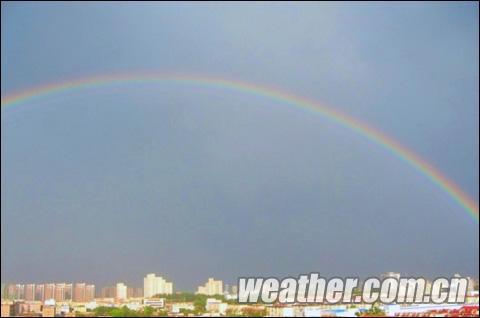 5月26日傍晚北京顺义现彩虹美景(组图)_天气预