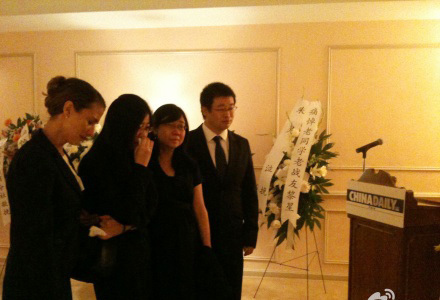 中国日报杰出新闻工作者黎星追悼会在华盛顿举