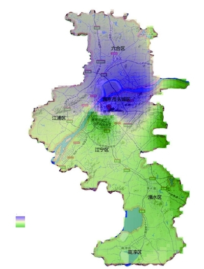 中山大学地理研究生制南京PM2.5分布图
