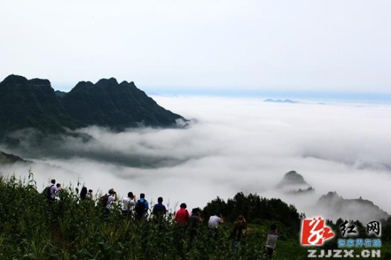 世界自然遗产地张家界武陵源风景名胜区告别强降雨天气,迎来晴好天气.