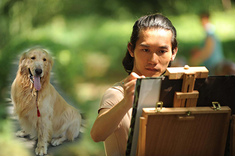 《灵犬奇缘》热拍 鬼才田七变身街头落魄画家