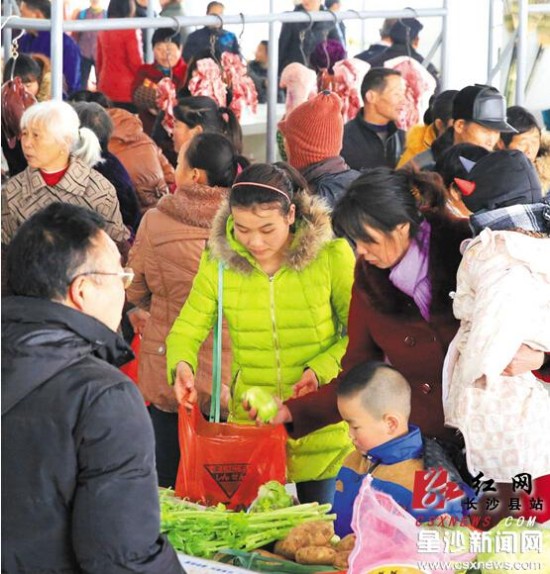 长沙县去年新建、改造、在建的农贸市场共16