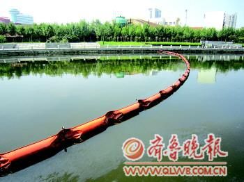 广利河内设置拦油设施。