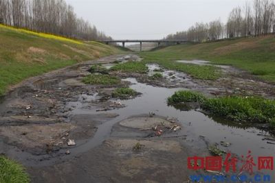 污水在河道中流淌、蔓延、下渗，已经污染了附近村民赖以生存的地下水源。