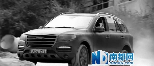 据网友统计，《敢死队3》中植入的国产汽车品牌时长18秒。