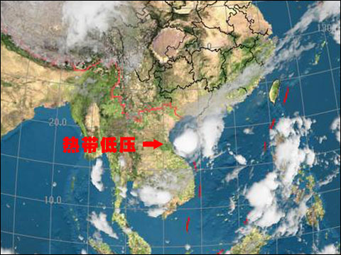 10月14日5时热带低压云图_天气预报