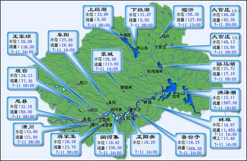 我国主降雨区位于黄淮至四川东部一带,其中淮河流域的山东南