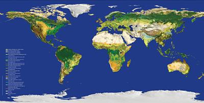 欧航局公布最新版世界卫星地图