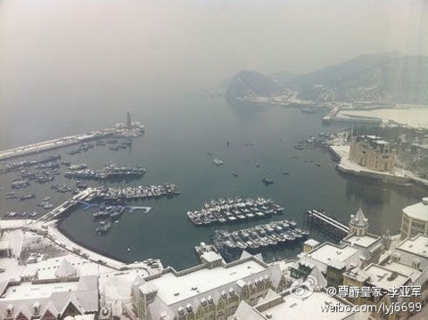 大连降下新年第二场雪_天气预报