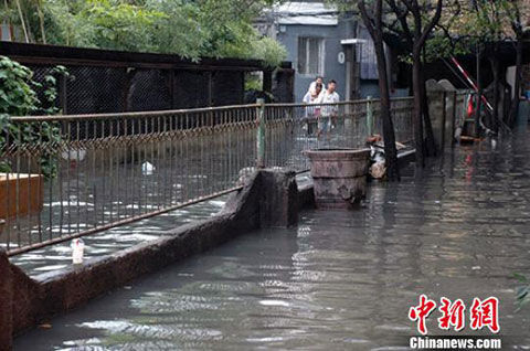 暴雨袭来 徐州市区部分道路拥堵积水严重_新浪