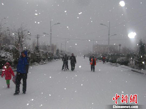 新疆伊犁遭暴雪袭击致机场全天关闭_新浪天气