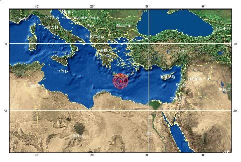 希腊克里特岛发生6.0级地震 震源深度20公里_