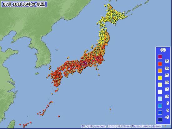 日本最高气温突破39℃ 3人或因中暑死亡