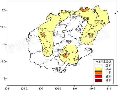 高温重袭海南 部分地区干旱缓慢发展|海南|高温