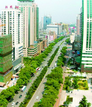 新 今日的韶山路,风景秀美,车畅人欢.牛得利 摄