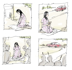 被男人伤害的怀孕女子转身就上了男人的沃尔沃