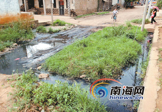 海口临高澄迈现场曝光:街道变臭水沟