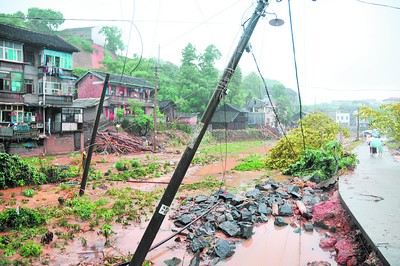 特大暴雨袭击怀化洪江