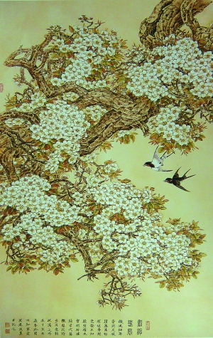 莫建成莫晓松工笔花鸟画师生展作品选