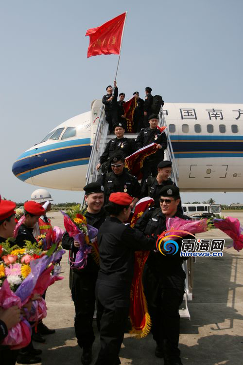 海口特警圆满完成援疆维稳工作今日凯旋[图]