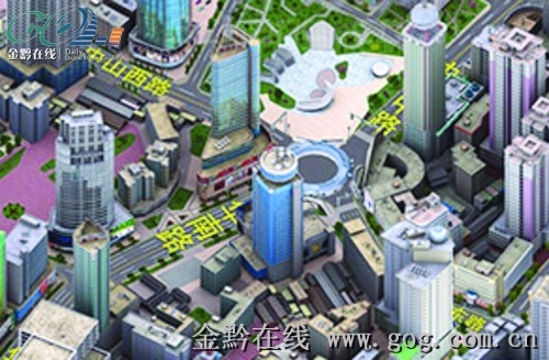 [图]网友自制贵阳3D地图 自称精度超谷歌地图