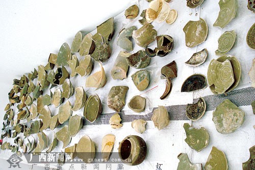 上林九龙窑重现宋代广西制瓷景况 采集标本近