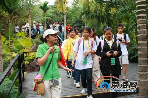 百名琼籍华裔青少年到呀诺达景区游览热带雨林