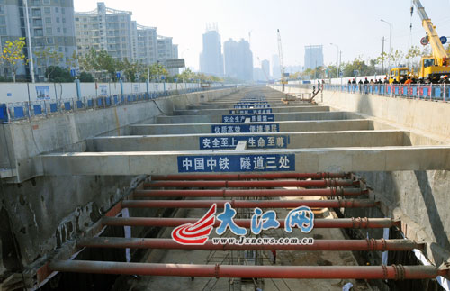 南昌地铁珠江路站预计月底完成土方开挖(图)