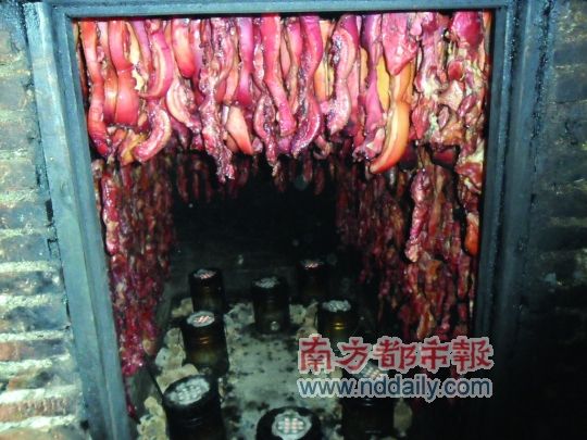 广州 烂猪肉+农药=毒腊肉