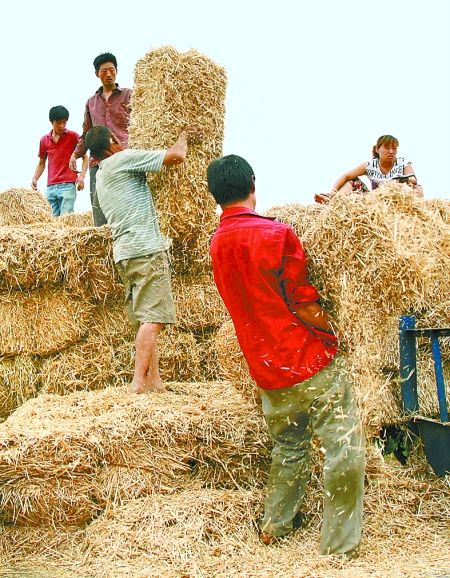 清丰 收割机装上秸秆粉碎机