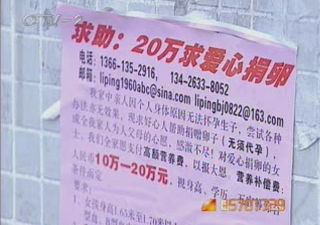 不孕夫妻20万校园求卵子 要求高考500分以上