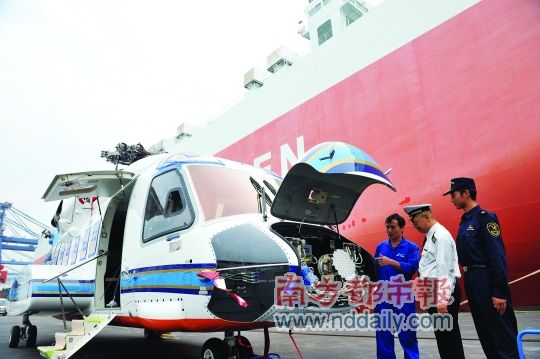 大型S92直升机从东莞进口