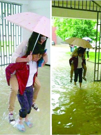 清洁阿姨冒雨背<em>女大学生</em>上课_新浪新闻