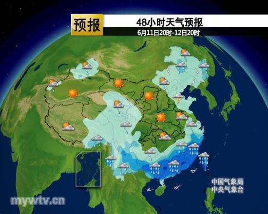中央气象台发布暴雨预警：南方9省区有大到暴雨