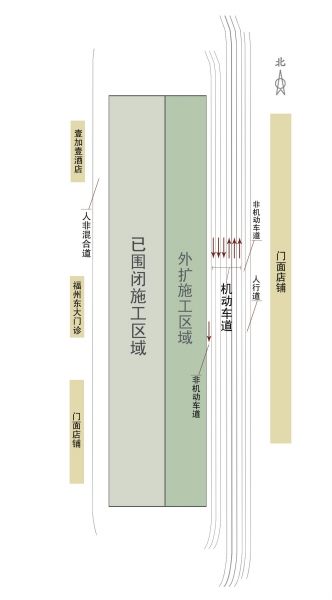 榕地铁城门站明晚二期围挡