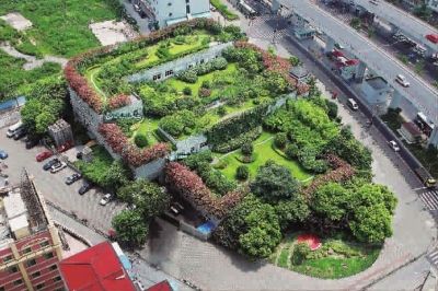 屋顶绿化:垃圾中转站成空中花园