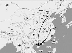 南京飞天津途中停海口