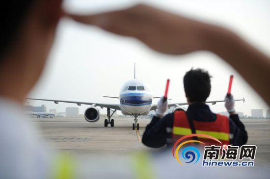 南航全新空客飞机落户三亚 每天两航班飞往北京