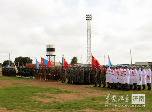 赴南苏丹维和部队参加"国际维和人员日"纪念活动