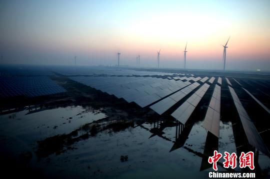 华东单体容量最大光伏发电项目在江苏响水并网