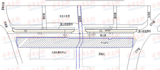 泰山路22日起占道施工 4条公交线路调流(图)