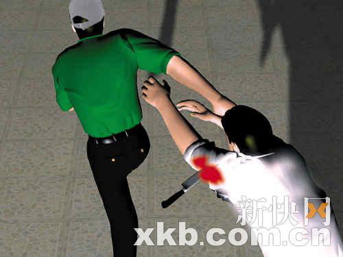 储户遇劫被捅3刀与歹徒搏斗抢回被劫钱财(图)