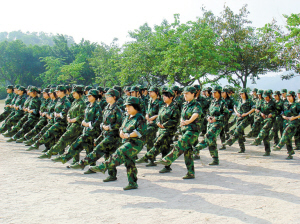 学生防卫演练列入军训课程