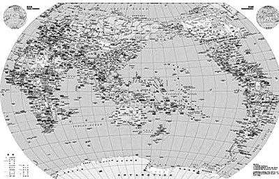 学者编制新世界地图 北京飞纽约缩短8千公里