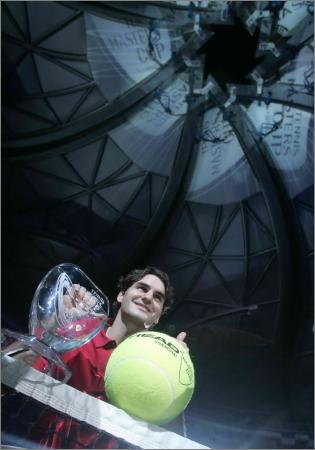 组图：上海网球大师杯总决赛费德勒胜费雷尔