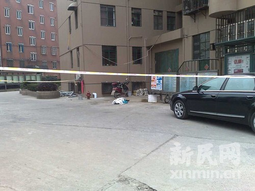 中年女子疑因家庭压力过大跳楼身亡(组图)