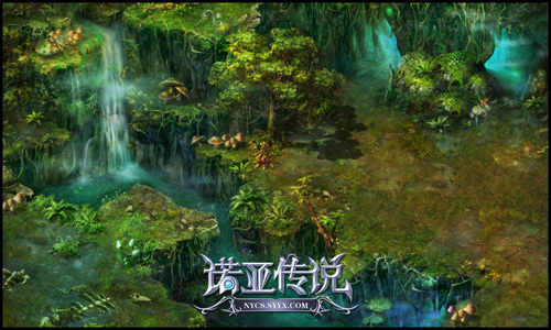 遊戲中幽美的雨林