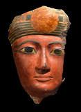 Polychrome cartonnage mummy mask