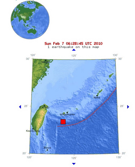 日本南部琉球群岛发生6.6级地震(图)