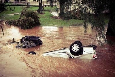2011年1月10日，澳大利亚昆士兰州图文巴洪灾情况 